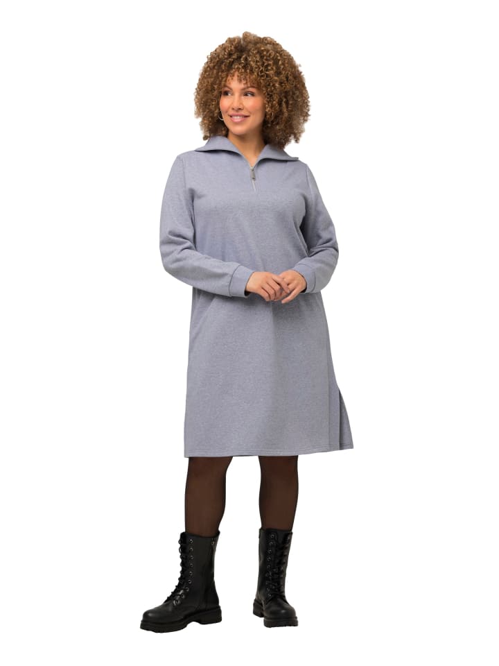Kleid in hellgrau mélange