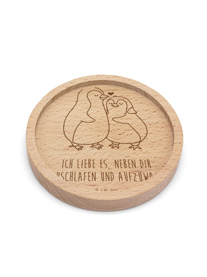 Bierdeckel Pinguine Einschlafen mit Spruch in Transparent