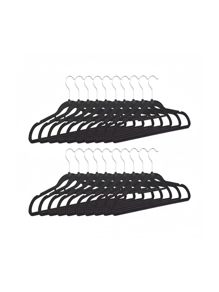40x Kleiderbügel in Schwarz