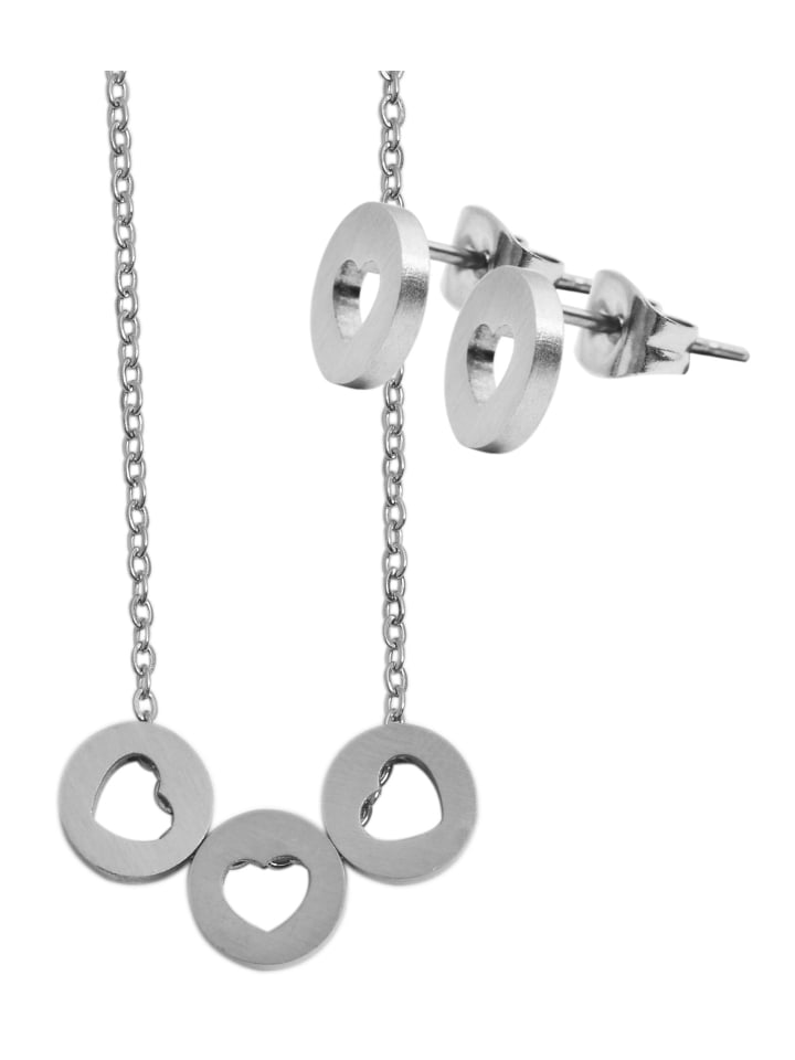 Damen Halskette – Ankerkette aus Edelstahl 43 cm in silber