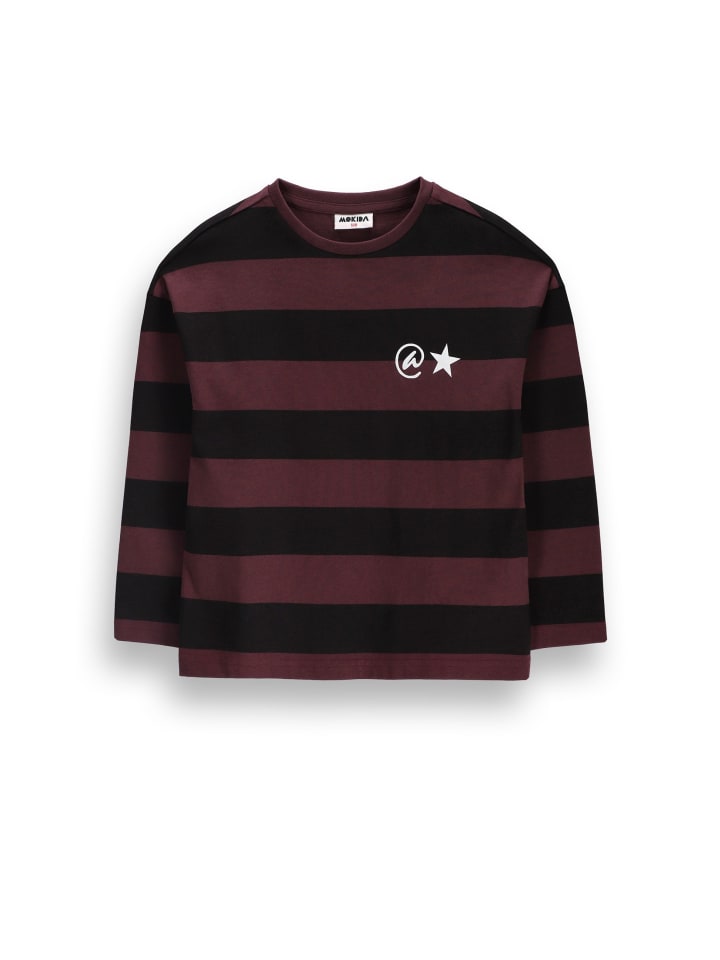 Langarmshirt in schwarz