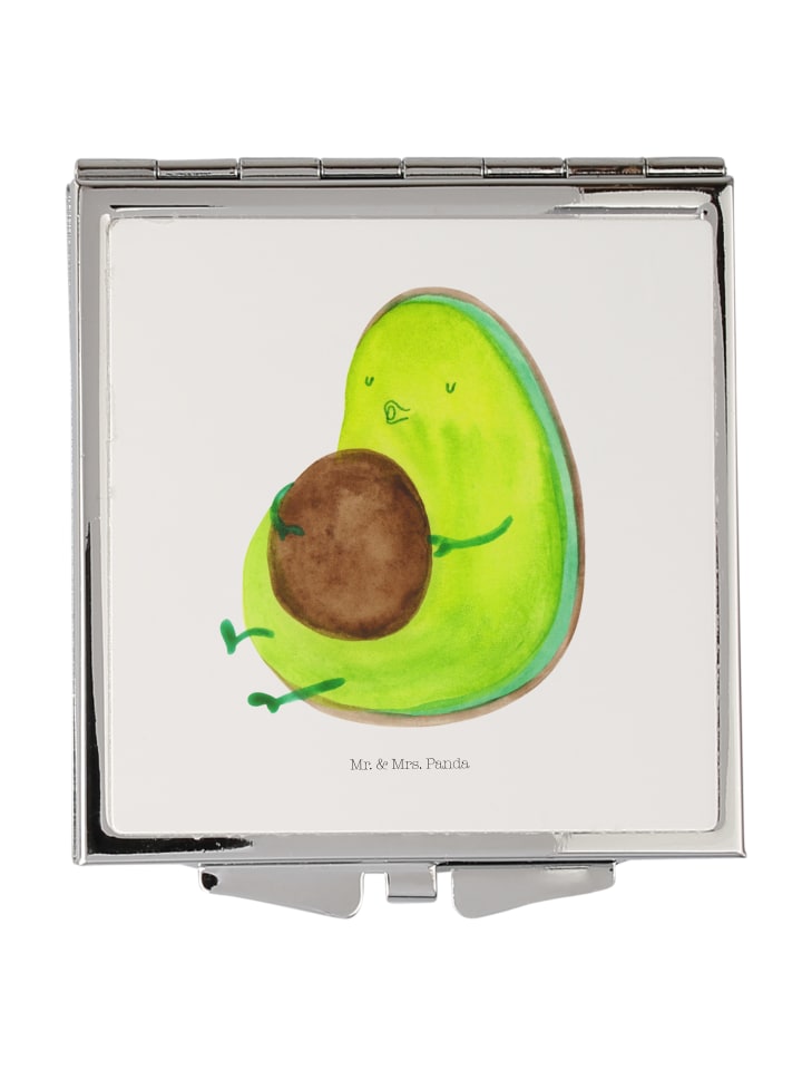 Kleiner Spiegel Avocado Pfeifen ohne Spruch in Weiß