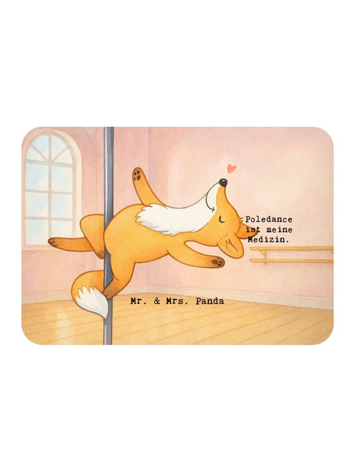 Magnet Fuchs PoledanZeichen Design mit Spruch in Weiß
