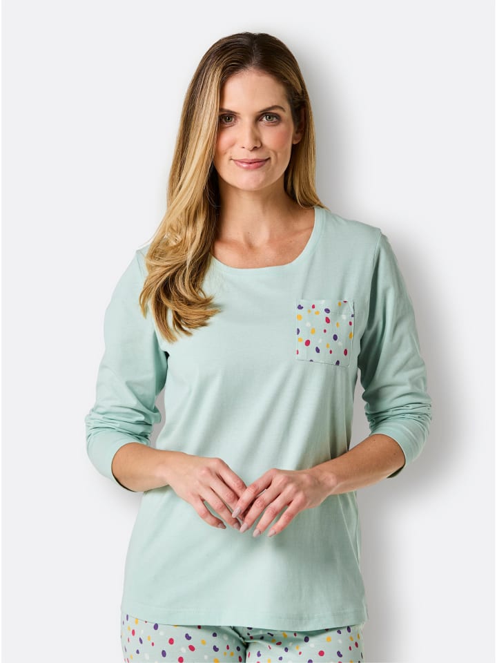 Schlafanzug-Shirt in kalkmint