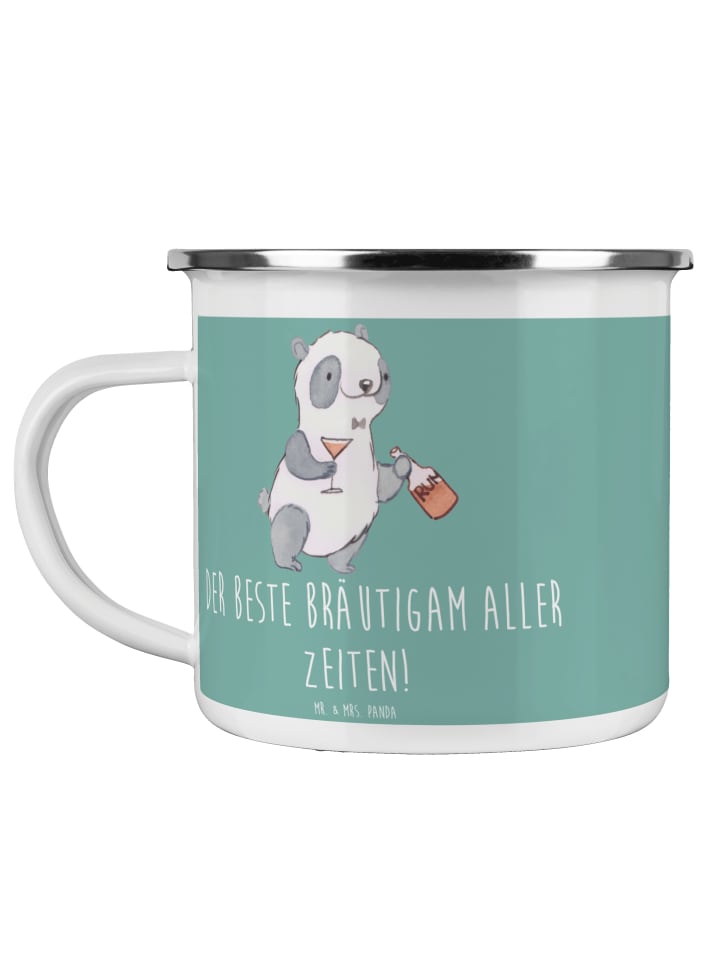 Trinkbecher Bester Bräutigam mit Spruch in Meeresbrise