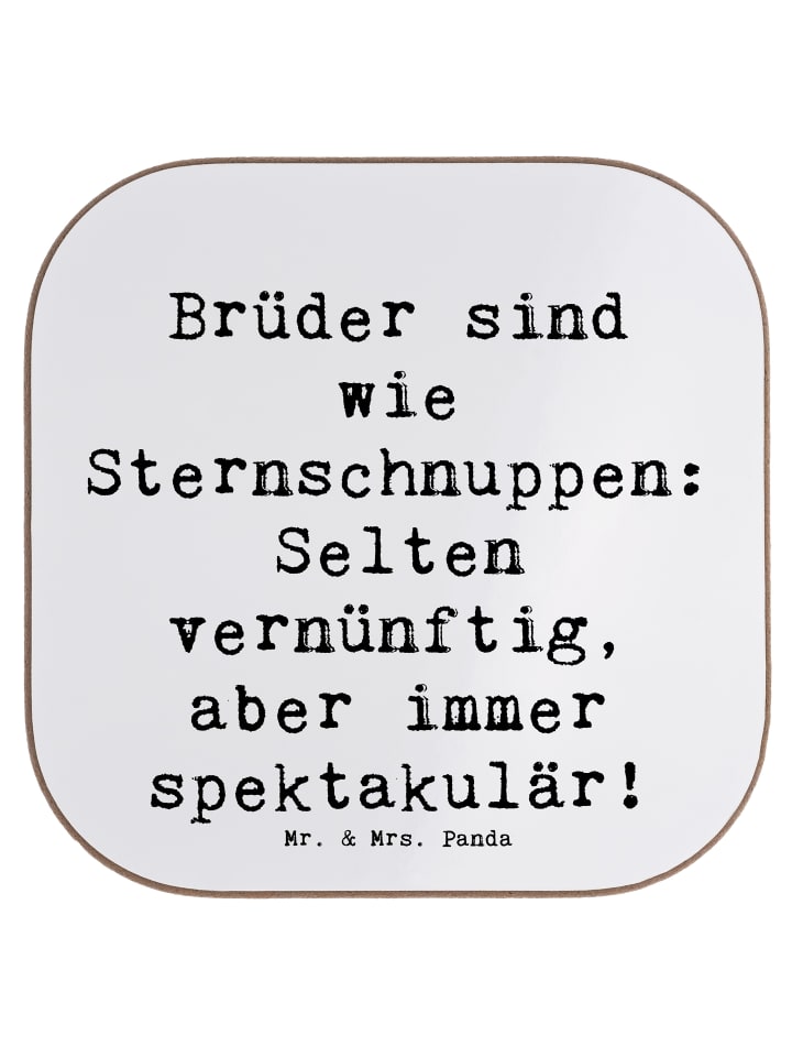 Tischuntersetzer Spruch Brüder Sternschnuppen m... in Weiß