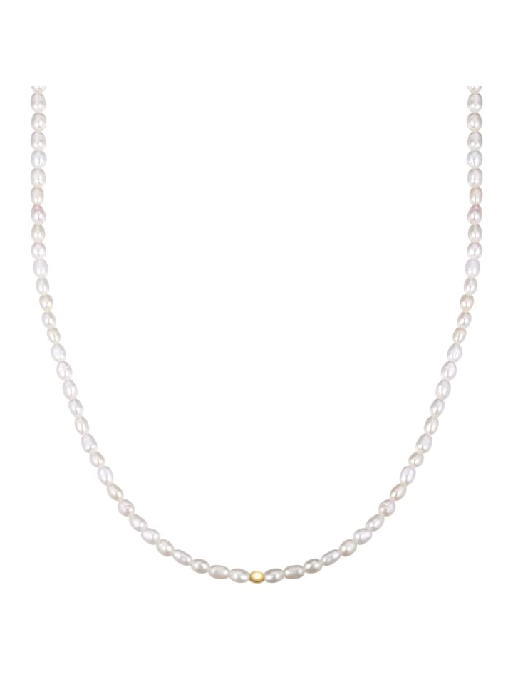 Kette aus Sterling Silber mit Süßwasser-Zuchtperle in weiß