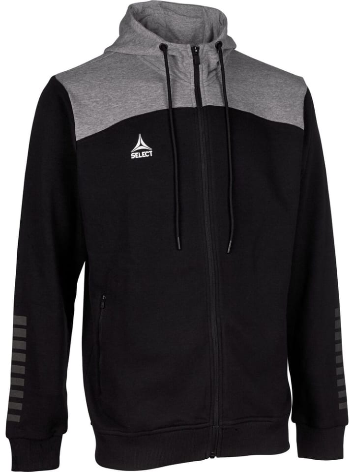 Trainingsjacke "Kapuzen-Sweatjacke Oxford V22" in Schwarz