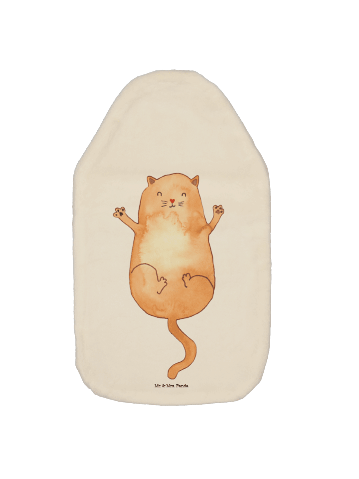 Wärmflasche Katze Umarmen ohne Spruch in Weiß