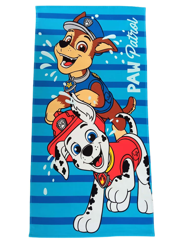 Paw Patrol Strandtuch Chase & Marshall Badetuch Handtuch 120x60 cm in blau
