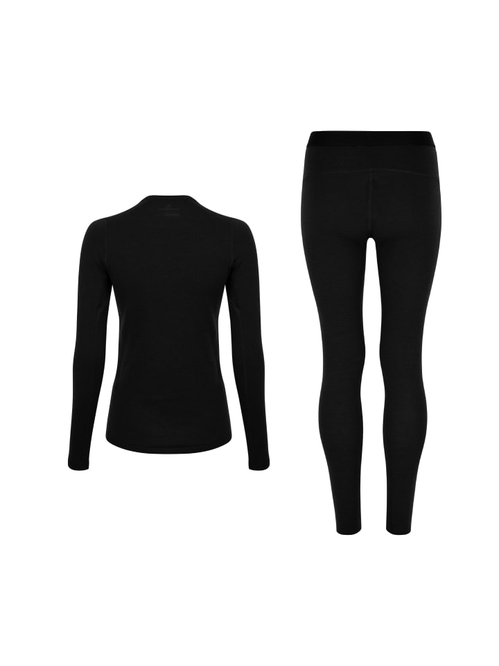 DANISH ENDURANCE Thermounterwäsche Merino Thermo-Unterwäsche Set für Damen  in schwarz günstig kaufen