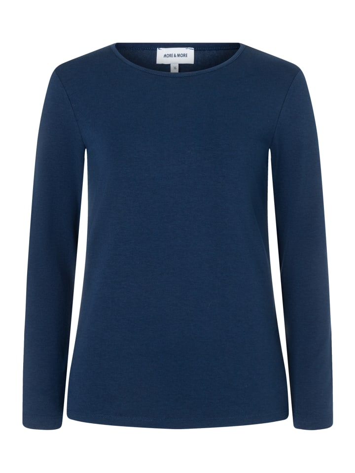 zeitloses Allround-Basic-Langarmshirt in classic blue