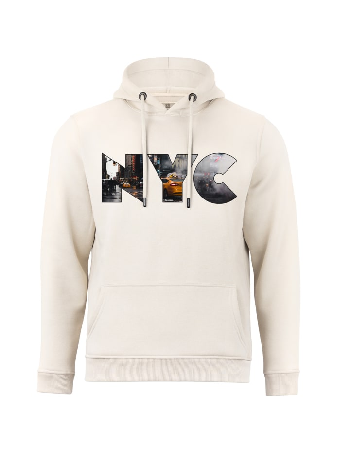 Hoodie Skyline New York - Weltenbummler Kollektion in Sand