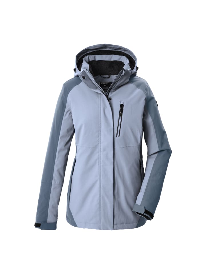Funktionsjacke mit abzippbarer Kapuze in Blau3056