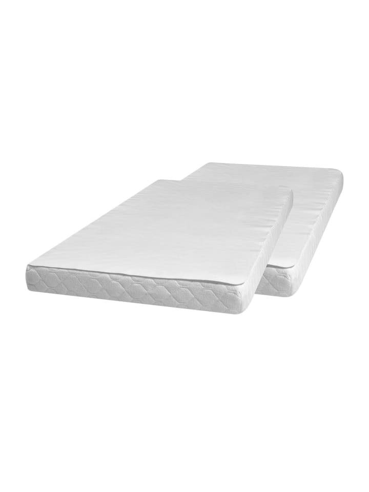 Molton-Betteinlage 50x90 cm 2er Pack in weiß