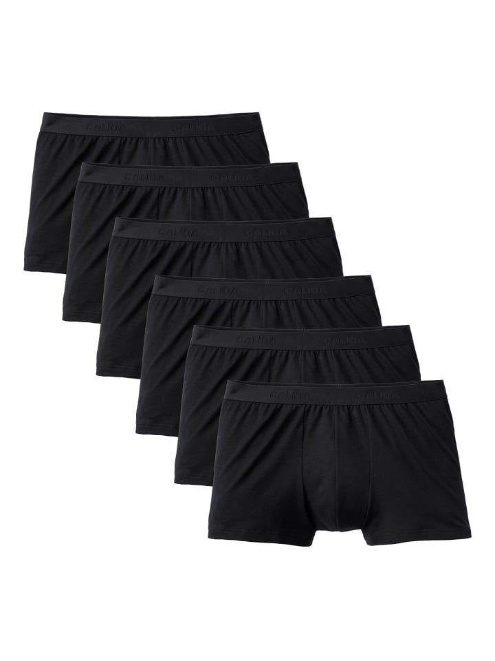 Boxershort 6er Pack in Schwarz