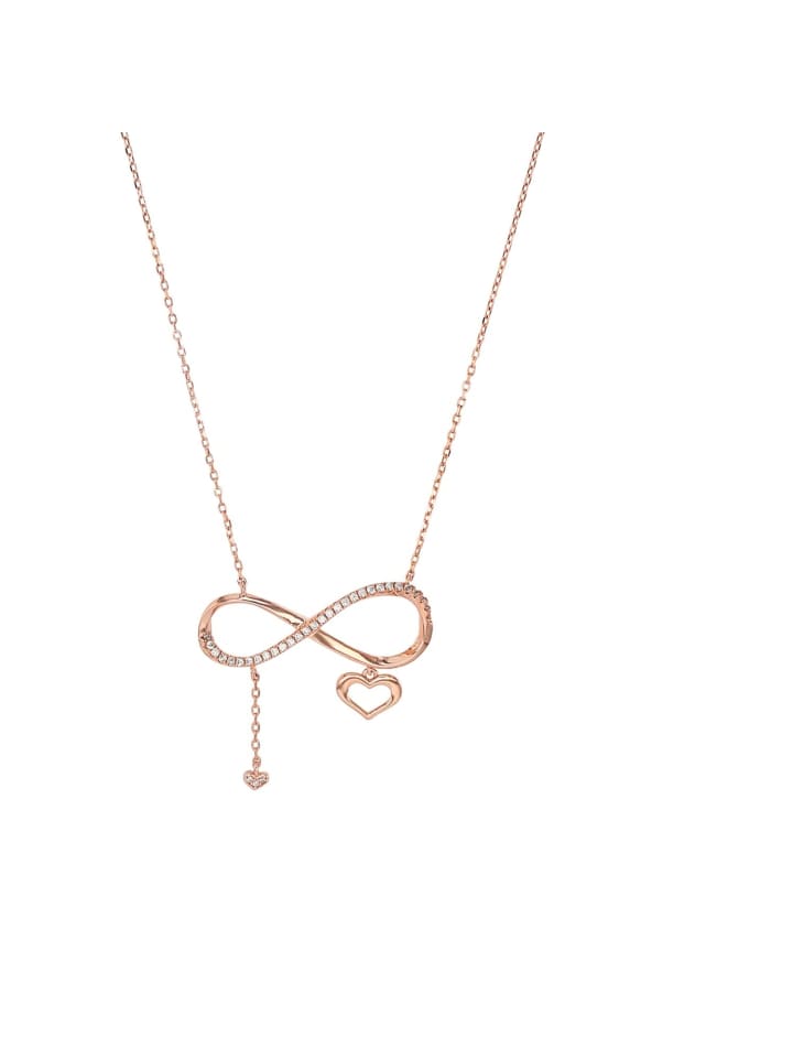 Kette mit Anhänger Silber 925, rosévergoldet in Roségold