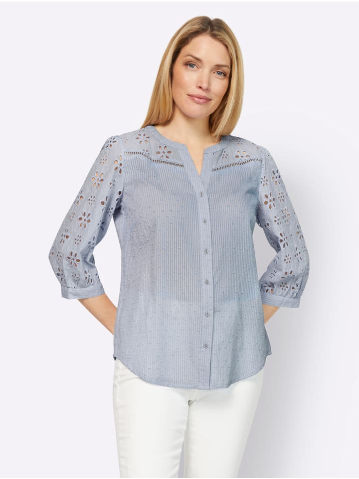 Bluse in hellblau