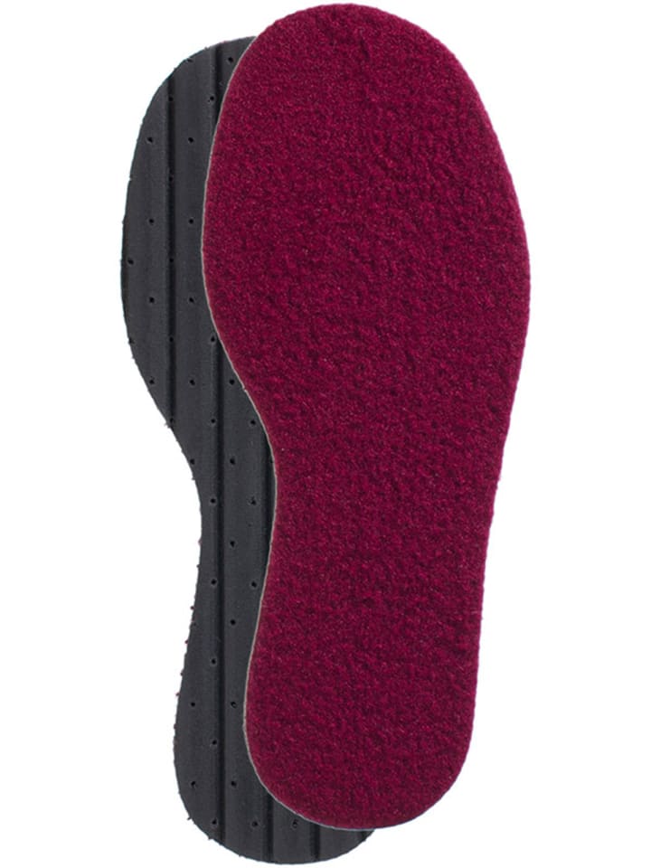 Einlegesohle Fleece in rot/schwarz