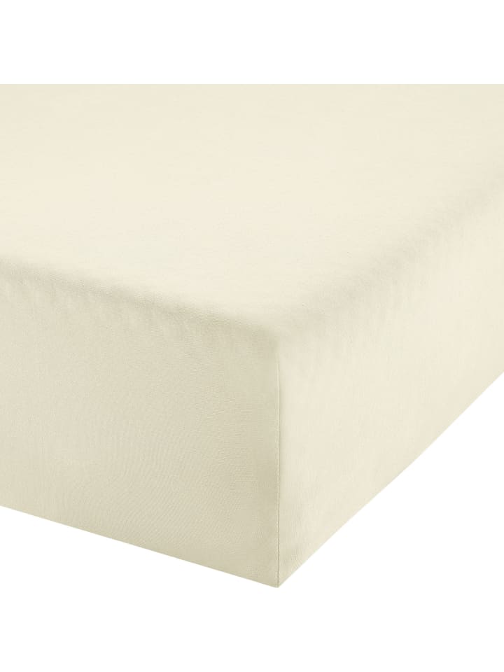 Single-Jersey Boxspring-Spannbettlaken Denver in natur