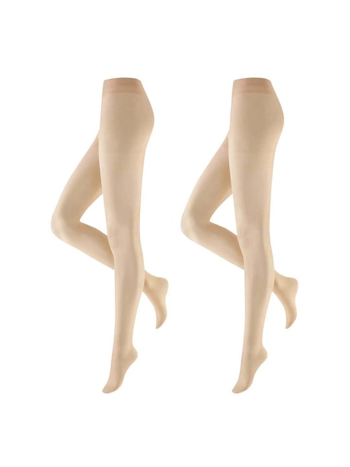 Feinstrumpfhose Simply 20 To Go 2-Pack hochelastisch in Caramel