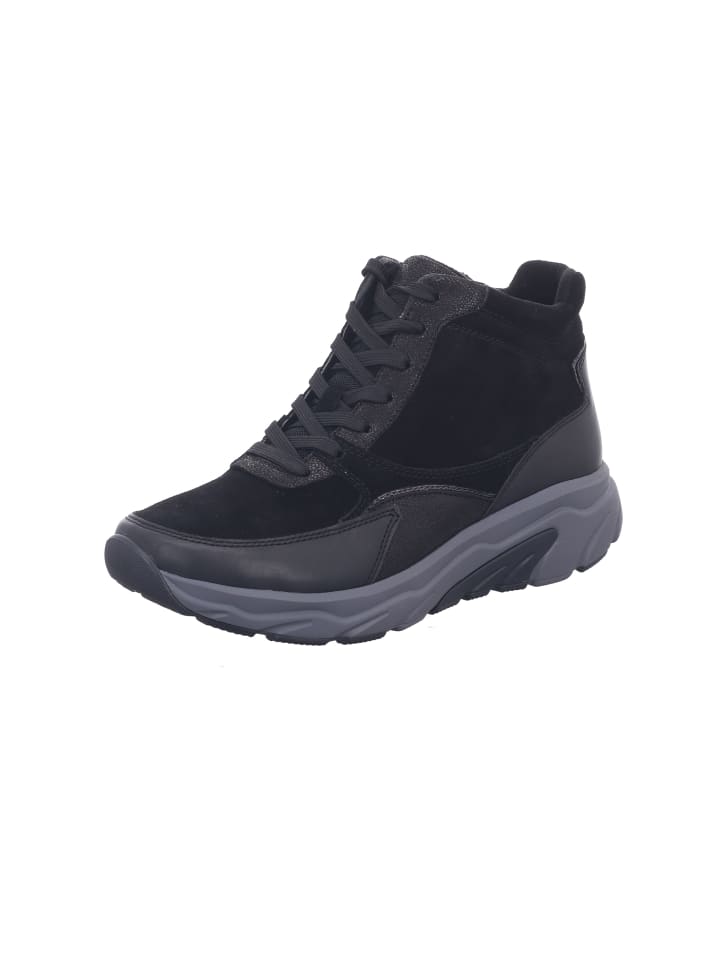 Schnürstiefelette in schwarz