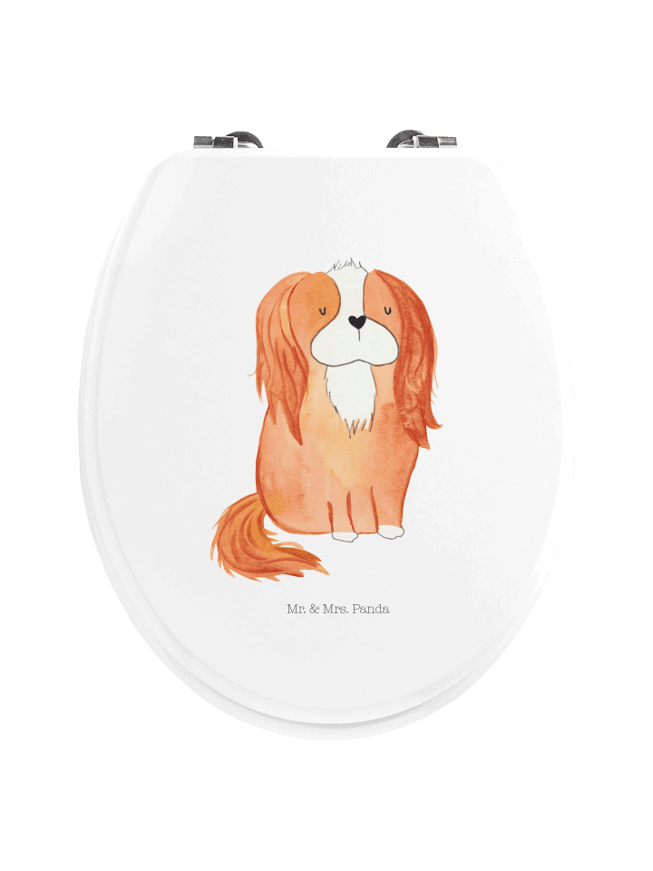 WC Sitz Hund Cavalier King Charles Spaniel ohne... in Weiß