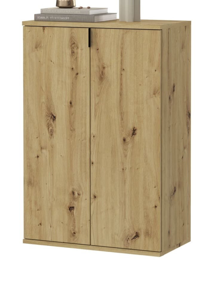 Schuhschrank Artisan Eiche 61 cm, Flurschrank mit flexibler Inneneinteilung