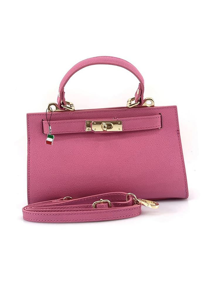 Leder Umhängetasche Florence Tasche pink, fuchsia ca. 23cm