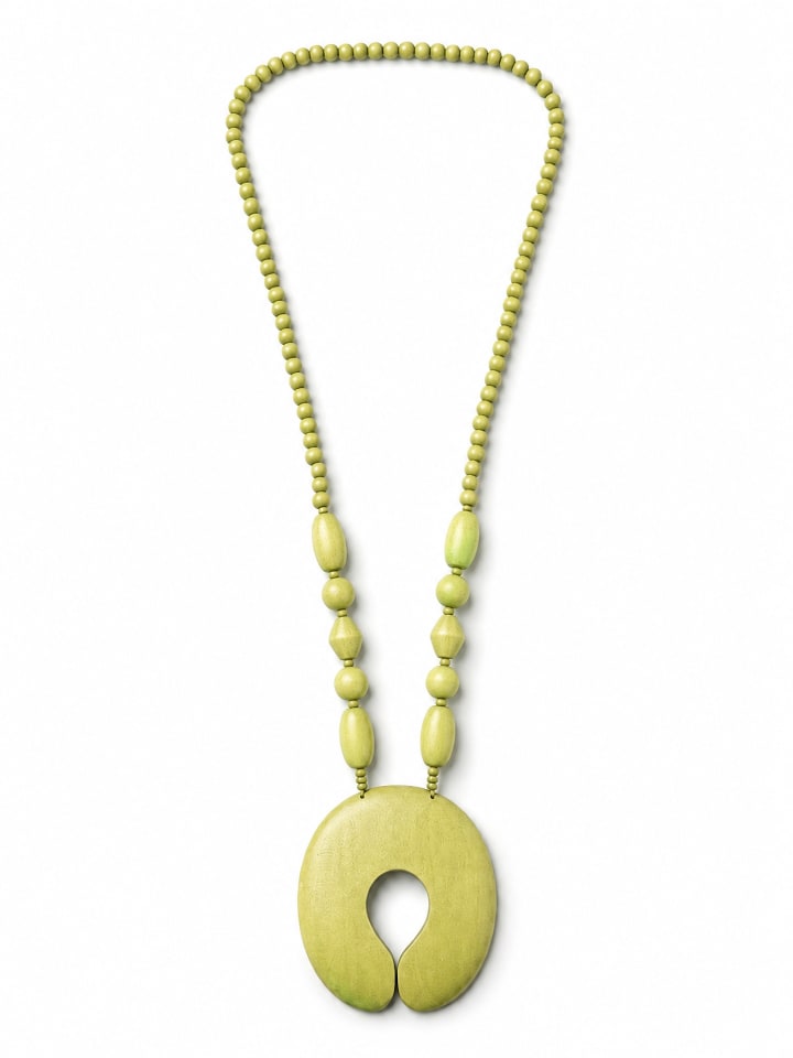 Lange Kette " Boho " in gelb