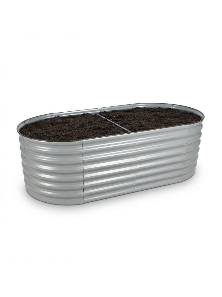 Hochbeet in Silber - (B)200 x (H)60 x (T)100 cm