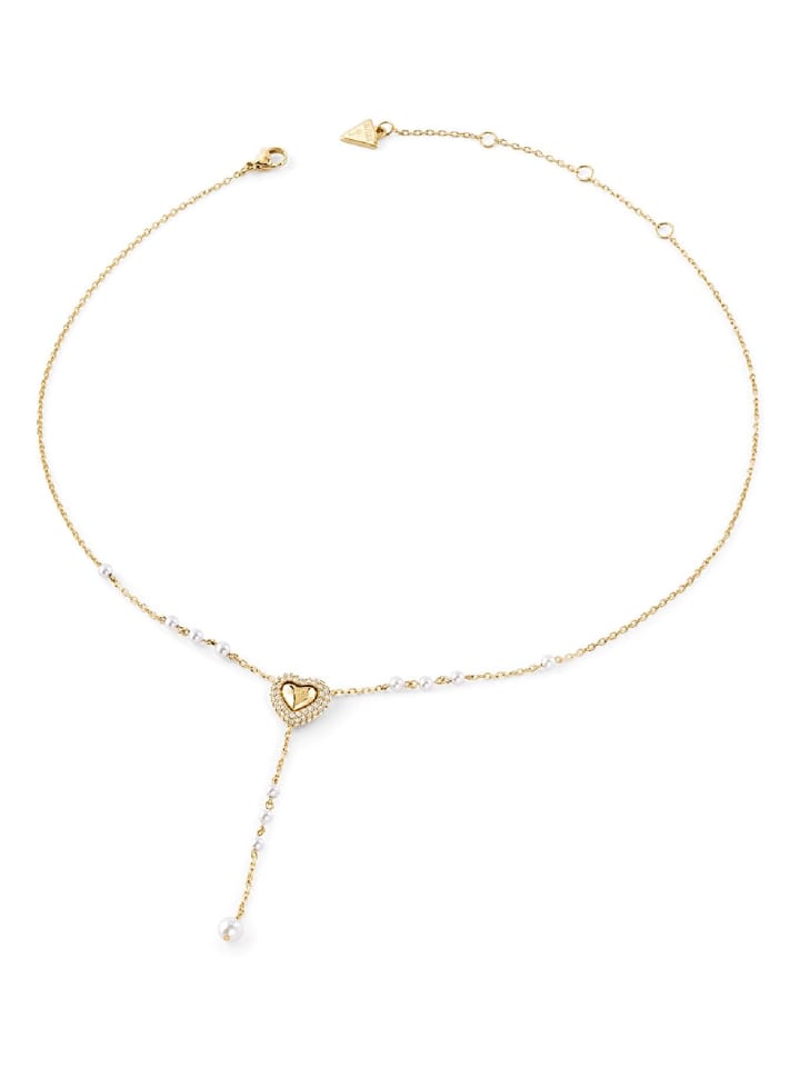 Damen-Kette Pavé Herz Y Goldfarben