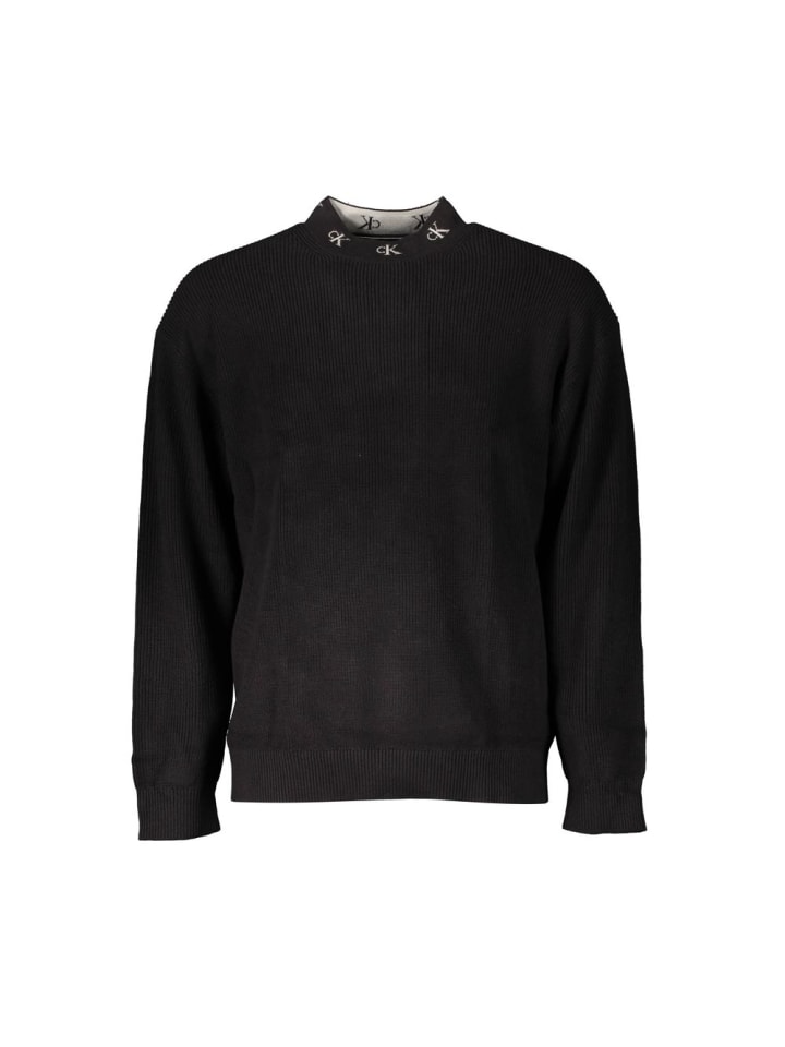 Schwarz Baumwolle Herren Pullover