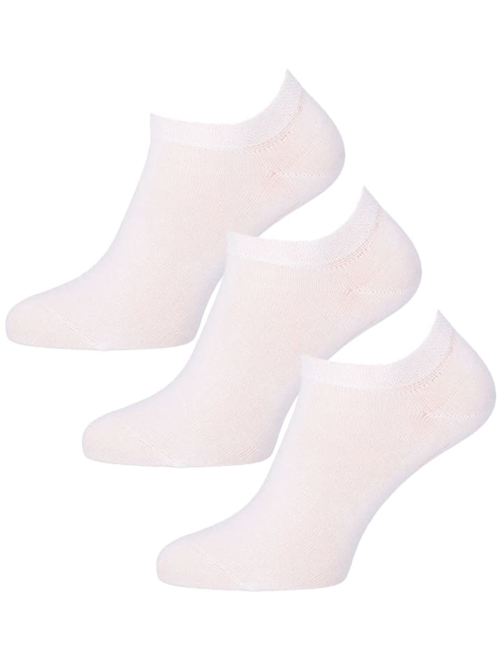 Baumwolle Sneaker-Socke 3-er Pack in weiss