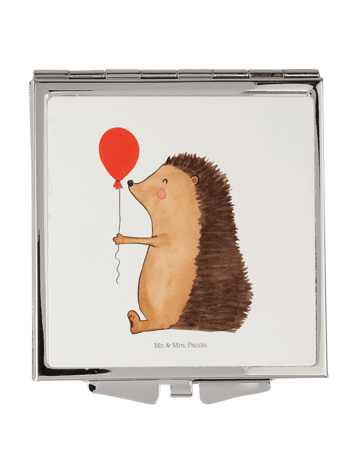 Schminkspiegel Igel Luftballon ohne Spruch in Weiß