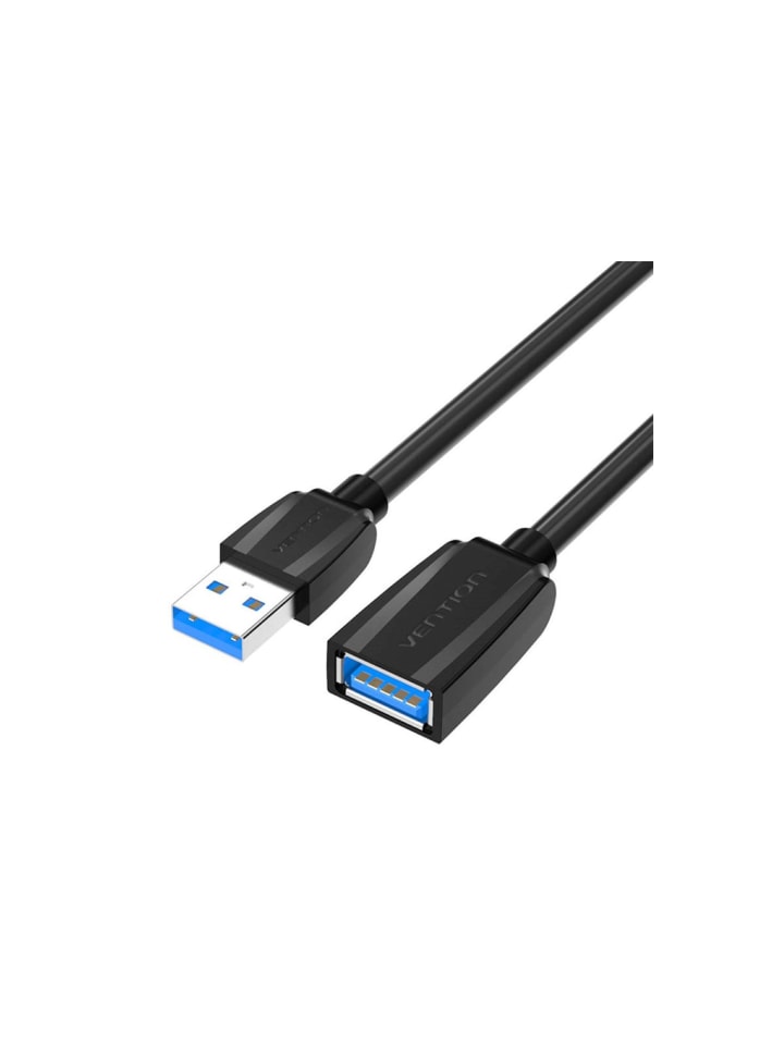 Verlängerungskabel USB 3.0 Stecker auf USB Buchse - 3m (Schwarz) in Schwarz
