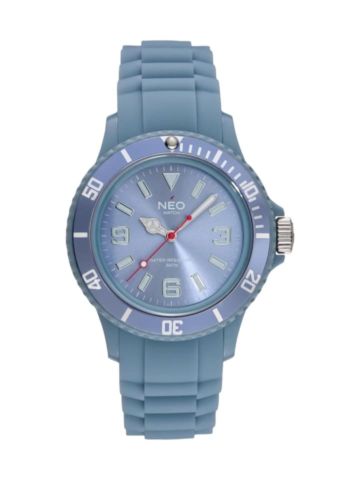 NEO Watch Armbanduhr aus Kunststoff in Taubenblau