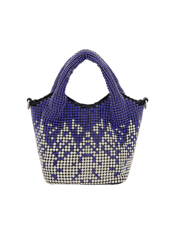 Women Handbag in Blue Silver