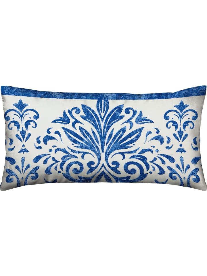 Mako-Satin Kissenbezug in blau