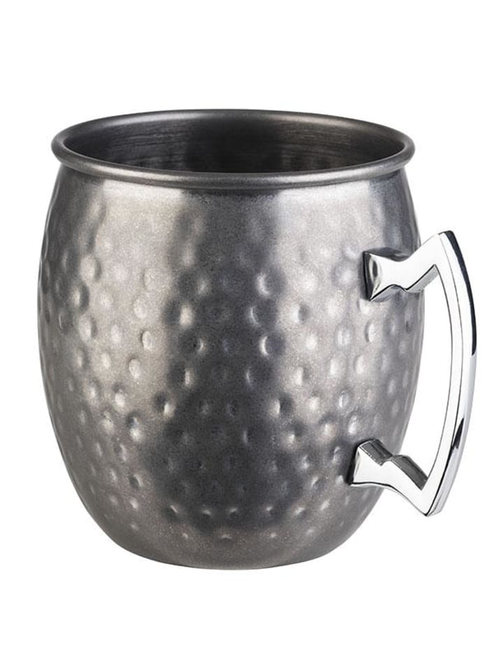 Cocktailbecher "MOSCOW MULE" in Silberoptik Ø 9 cm, H: 10 cm