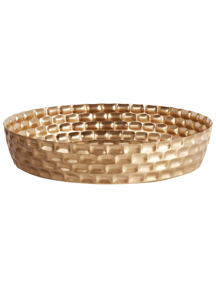 Tablett SUEZ in Gold - (W) 37 x (H) 7 x (L) 37 cm