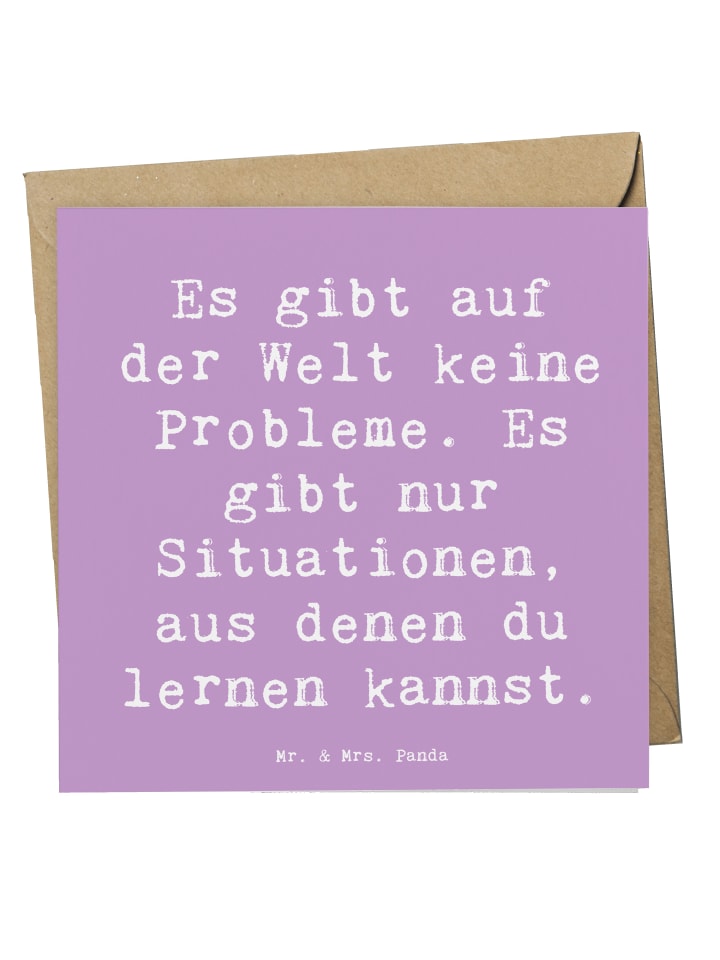 Grußkarte Spruch Erleuchtung finden mit Spruch in Lavendeltraum