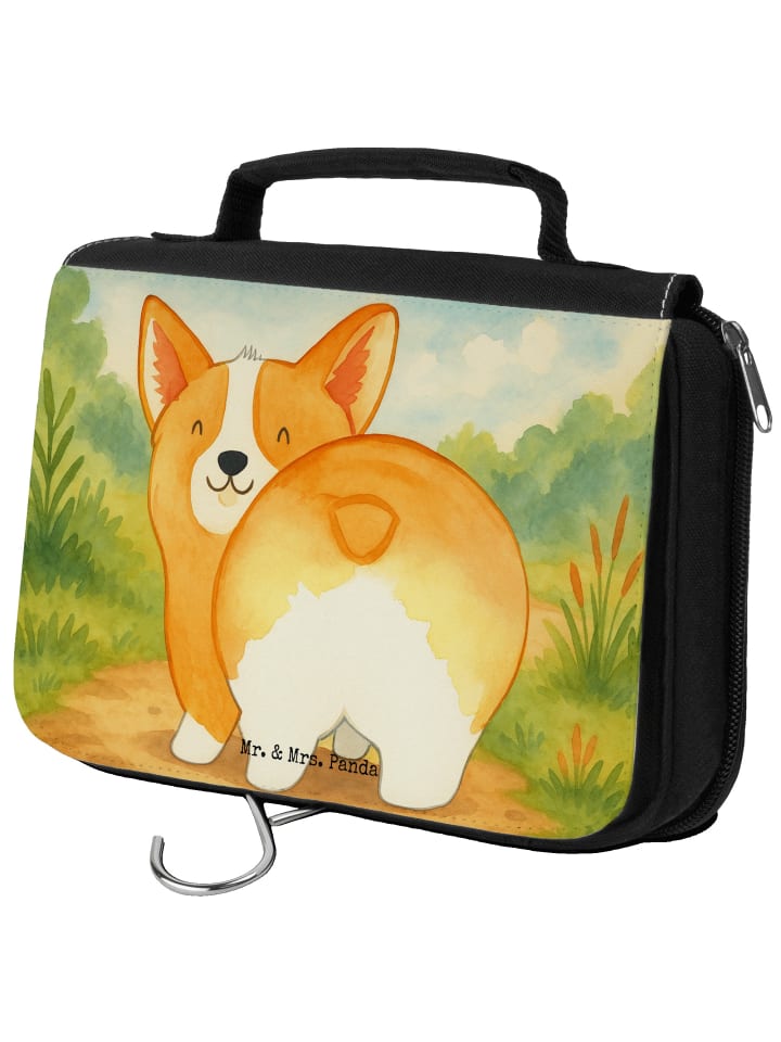 Kosmetiktäschchen Corgi Po Design ohne Spruch in Weiß