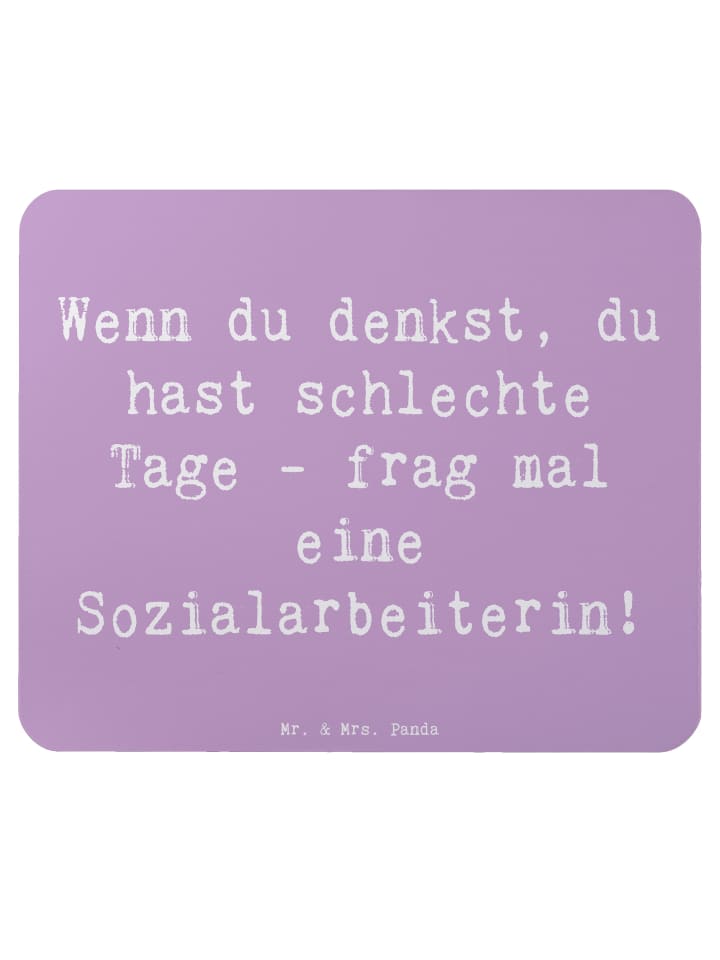 Mauspad Spruch Sozialarbeiterin Stärketage mit ... in Lavendeltraum