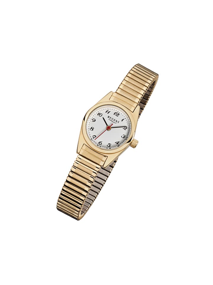 Analog-Armbanduhr Regent Zugarmband gold klein (ca. 22mm)
