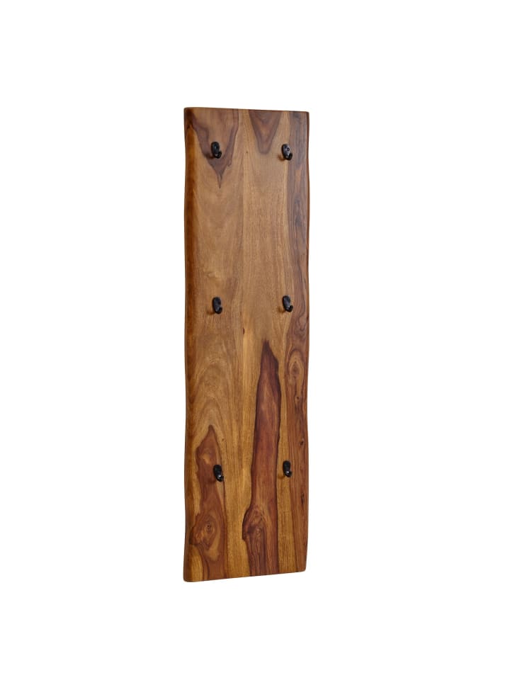 Wandgarderobe in Braun / Sheesham / 40x7x140
