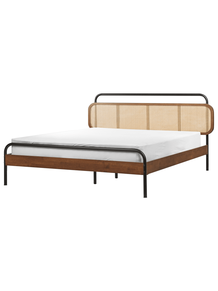 2-tlg Doppelbett BOUSSICOURT in Braun/Schwarz