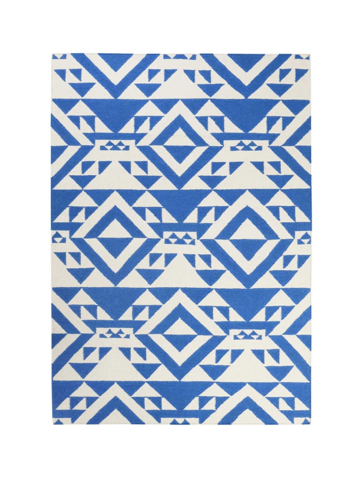 Teppich "Blue Mellow" in Blau/Weiß