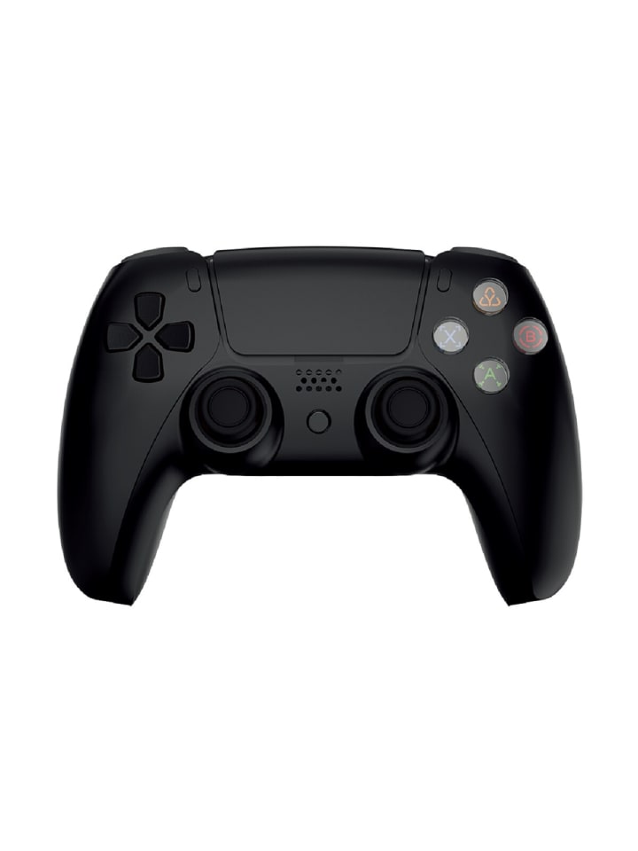 Qware Wireless Controller kompatibel mit PlayStation 4 in Schwarz