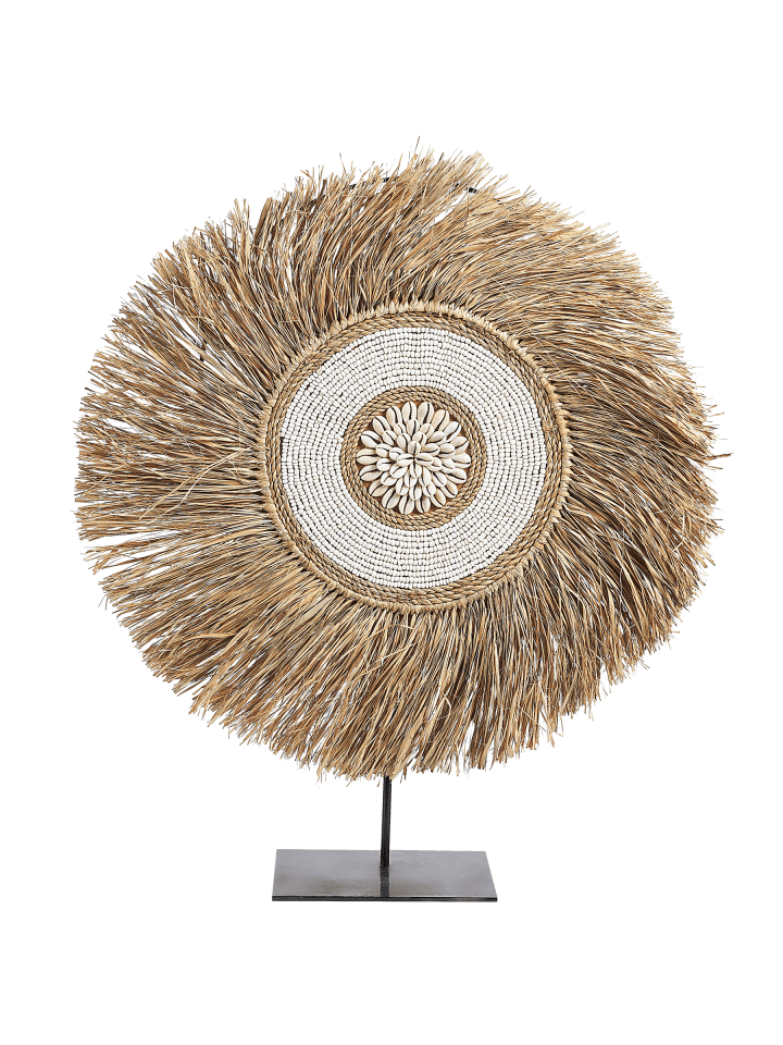 Dekofigur ACEH in Naturfarben/Weiß - (W) 42 x (H) 52 x (L) 13 cm